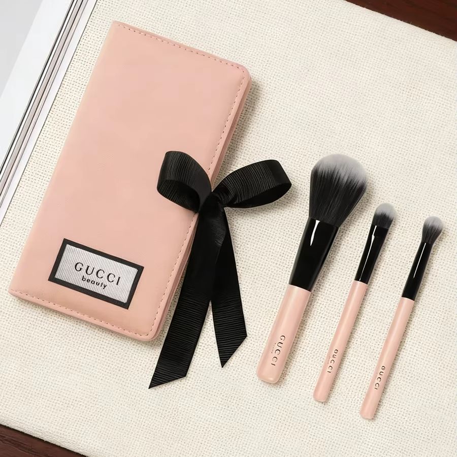 Luxury Skincare Set - GUCCIs Tasche Make-up-Pinsel-Set Rosa Rouge-Pinsel Kosmetik-Aufbewahrungstasche