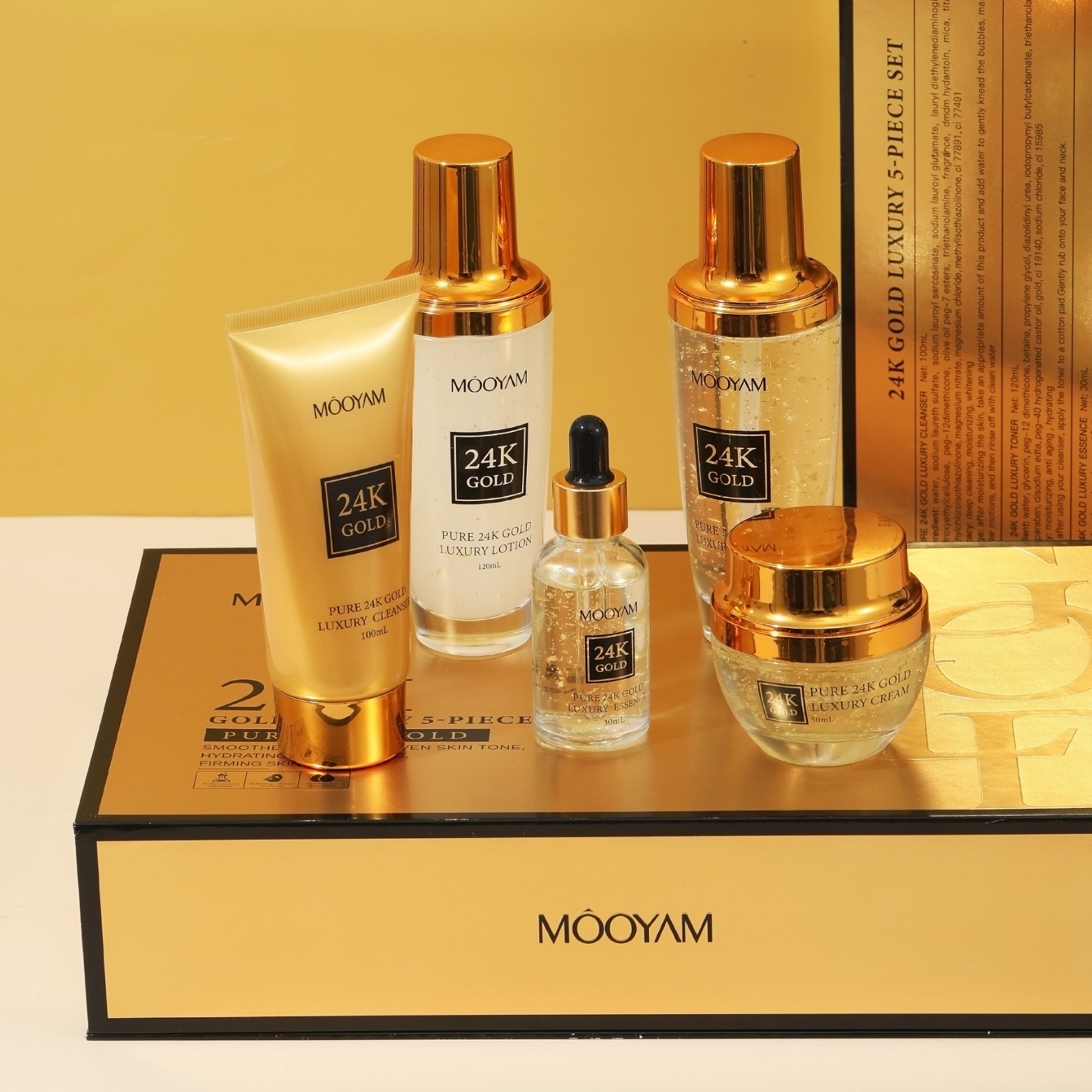 Luxury Skincare Anti Aging - 24K Gold LUXURY Moisturizin Anti-Falten-Set reduziert