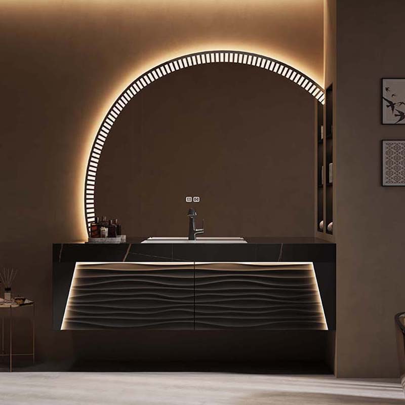 Luxury Skincare China - Luxuriöser kleiner Badezimmerschrank, Parfüm-Aufbewahrung, Spiegel, Waschbecken,