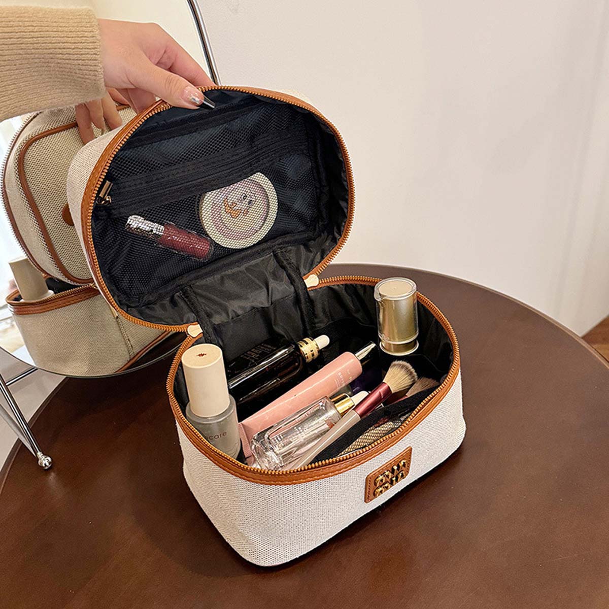 Luxury Skincare China - Neue Retro-Luxus-Minimalist-Canvas-Tragetasche mit großem Fassungsvermögen, stilvolle